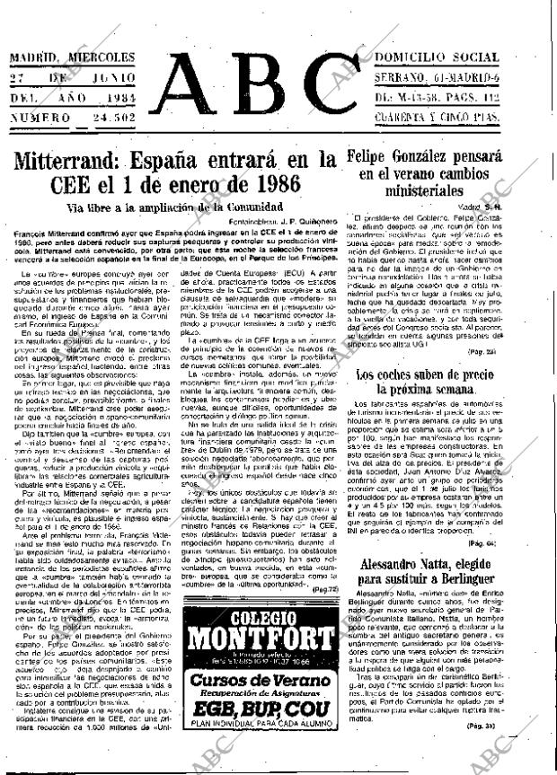 ABC MADRID 27-06-1984 página 13