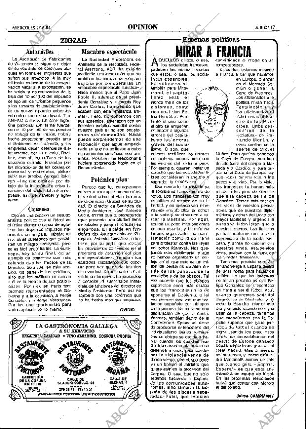 ABC MADRID 27-06-1984 página 17