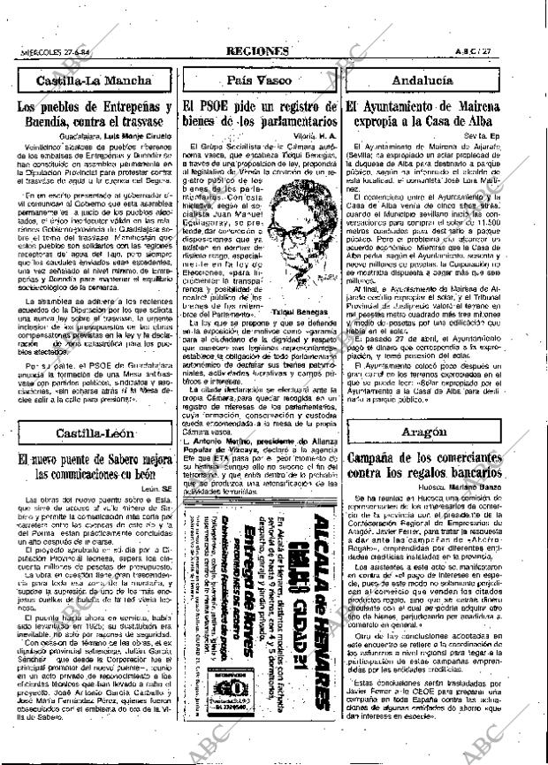 ABC MADRID 27-06-1984 página 27