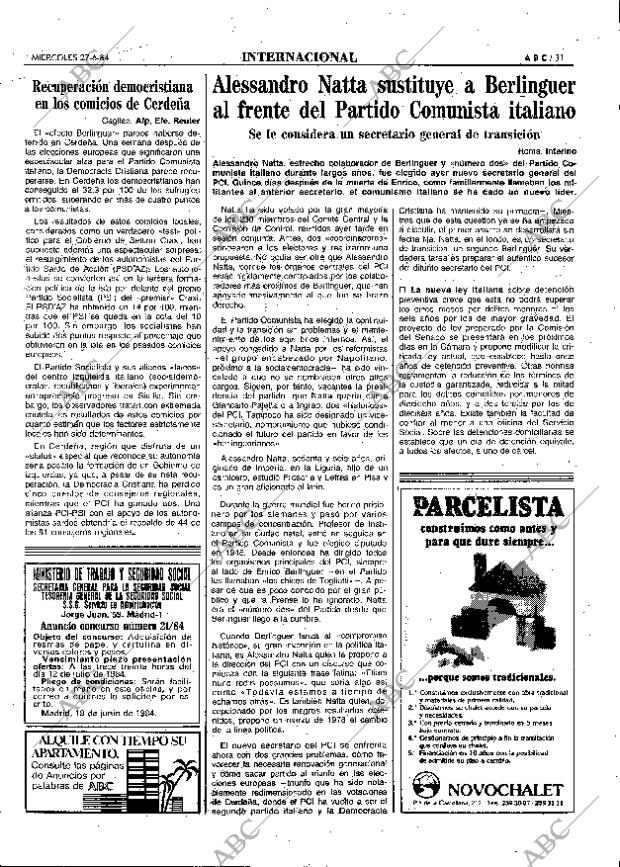 ABC MADRID 27-06-1984 página 31