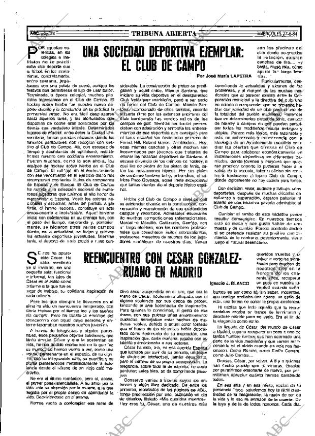 ABC MADRID 27-06-1984 página 36