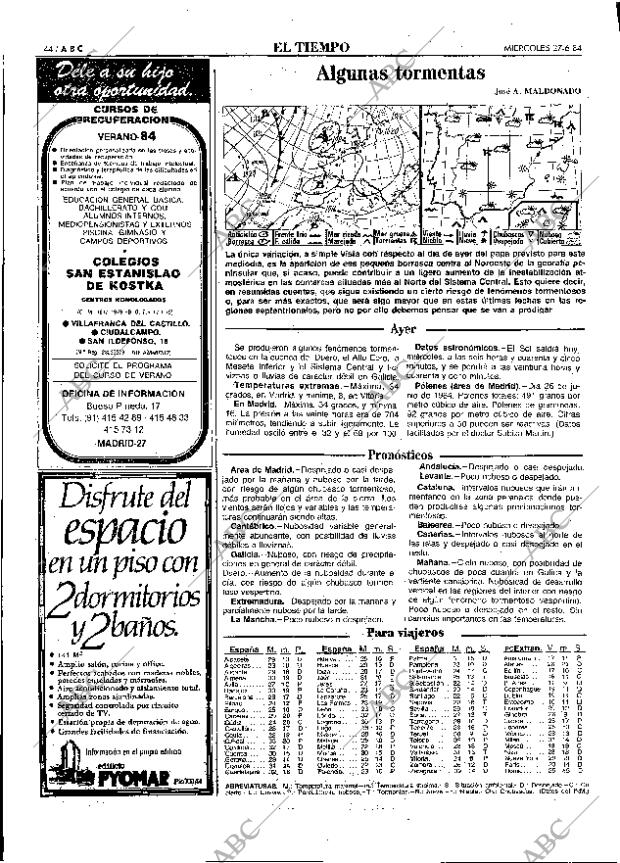 ABC MADRID 27-06-1984 página 44