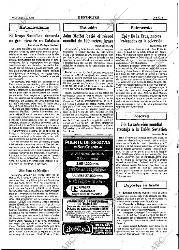 ABC MADRID 27-06-1984 página 61