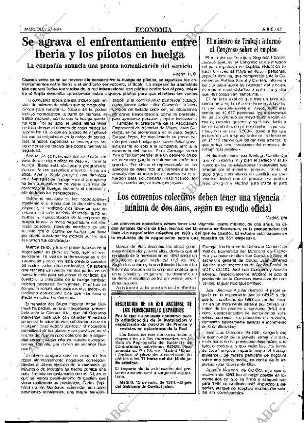 ABC MADRID 27-06-1984 página 67