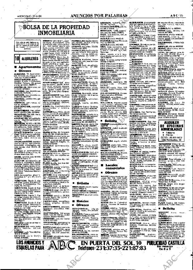 ABC MADRID 27-06-1984 página 85