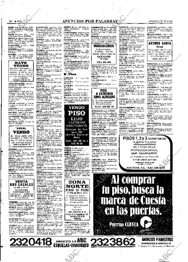 ABC MADRID 27-06-1984 página 88