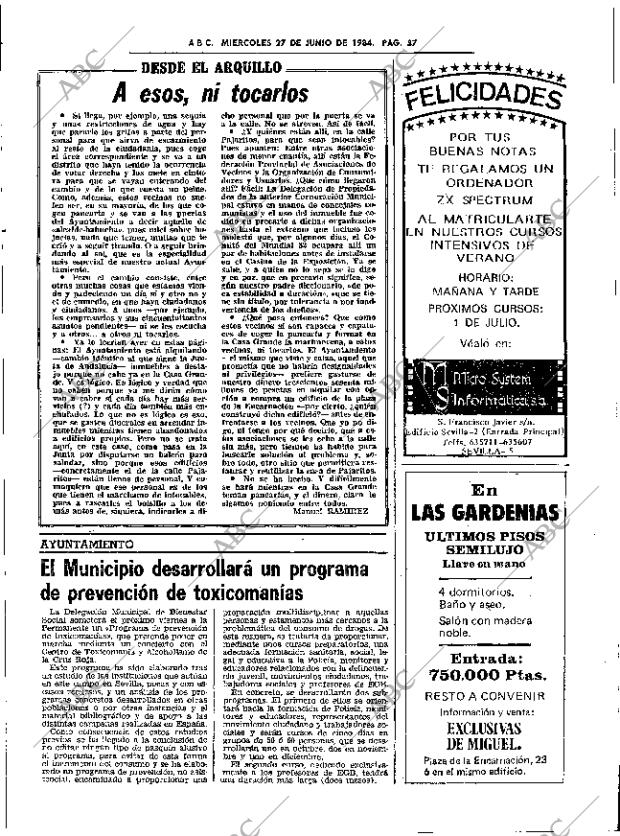 ABC SEVILLA 27-06-1984 página 37