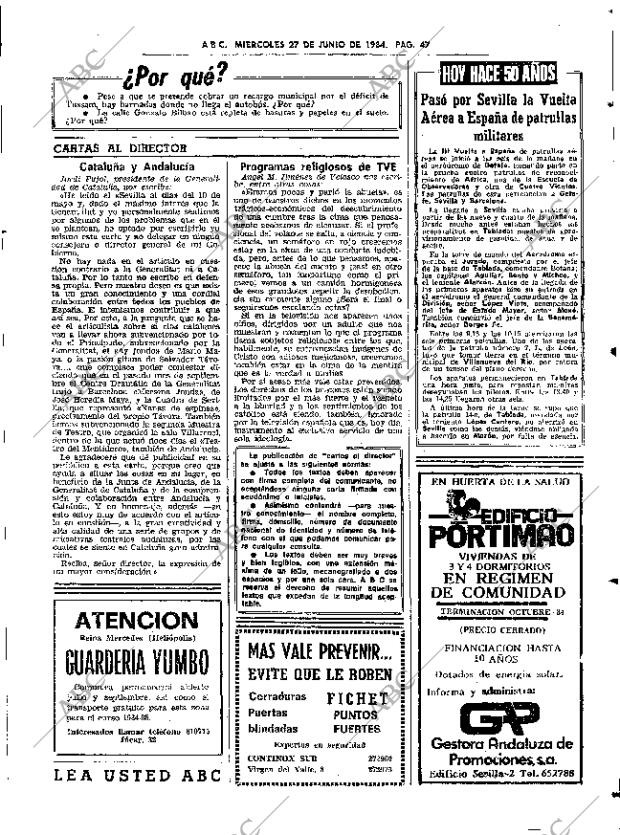 ABC SEVILLA 27-06-1984 página 47