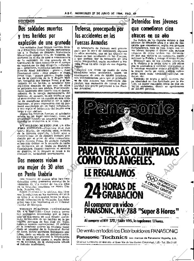 ABC SEVILLA 27-06-1984 página 49