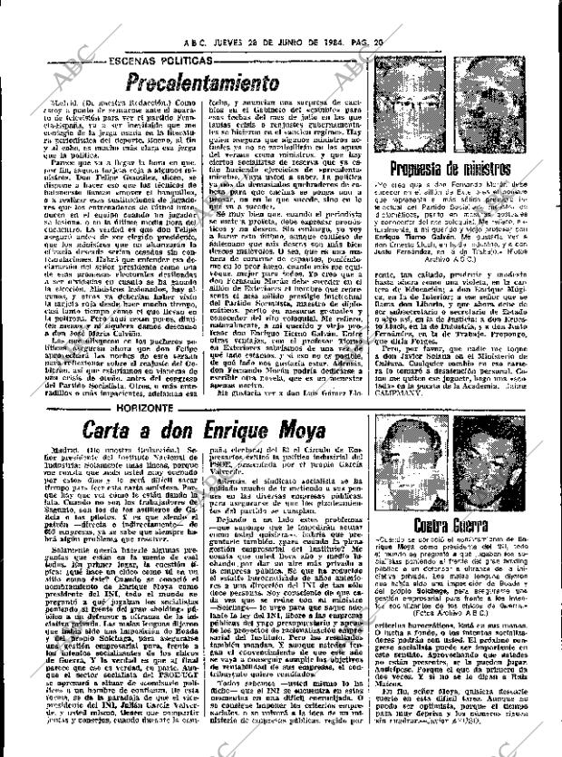 ABC SEVILLA 28-06-1984 página 20