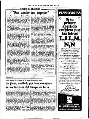 ABC SEVILLA 28-06-1984 página 41