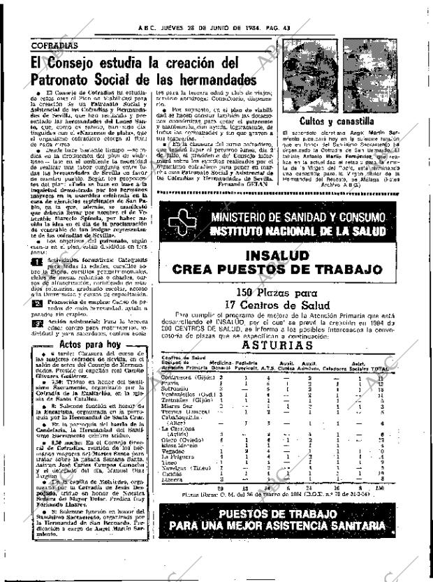 ABC SEVILLA 28-06-1984 página 43