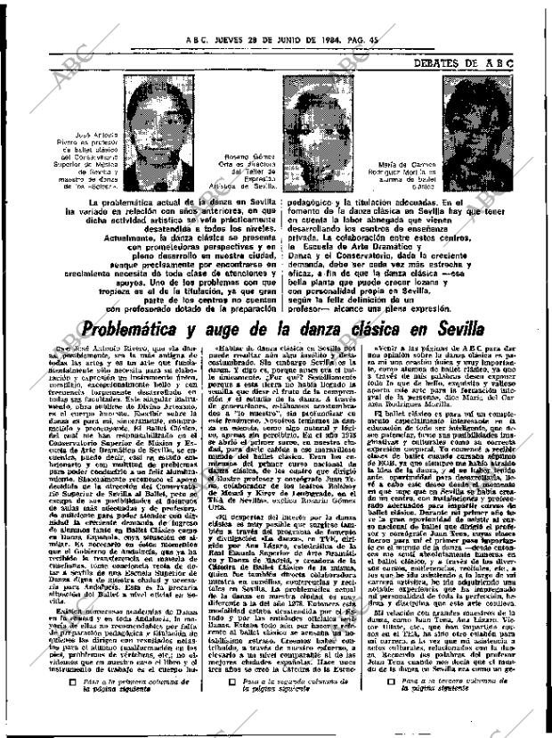ABC SEVILLA 28-06-1984 página 45
