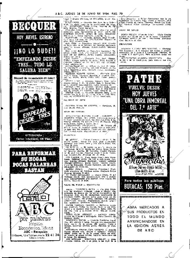 ABC SEVILLA 28-06-1984 página 70