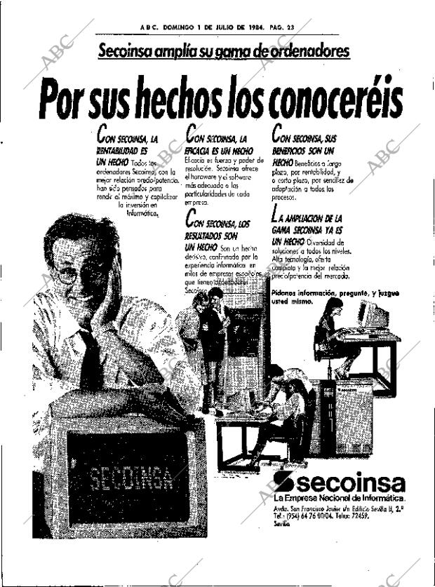 ABC SEVILLA 01-07-1984 página 23