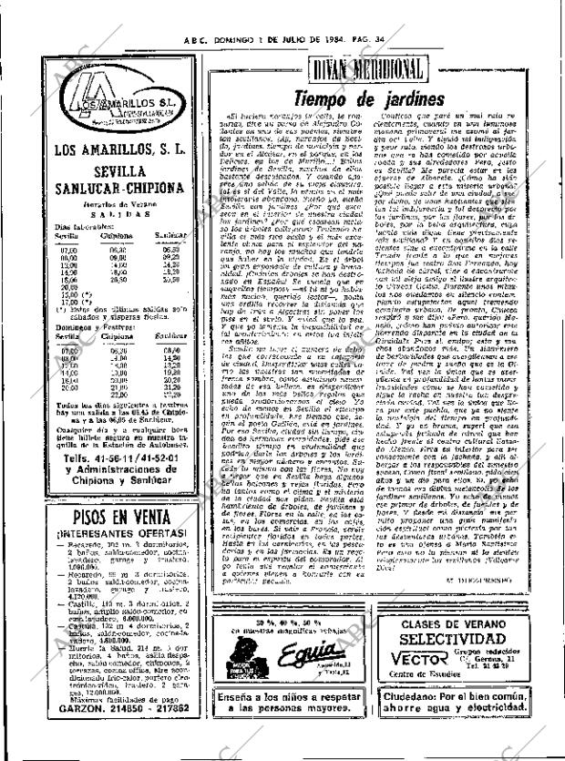 ABC SEVILLA 01-07-1984 página 34