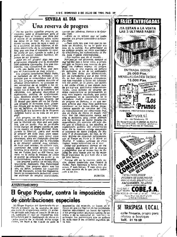 ABC SEVILLA 08-07-1984 página 39