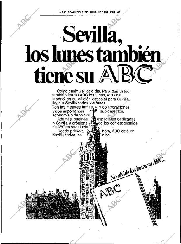ABC SEVILLA 08-07-1984 página 47