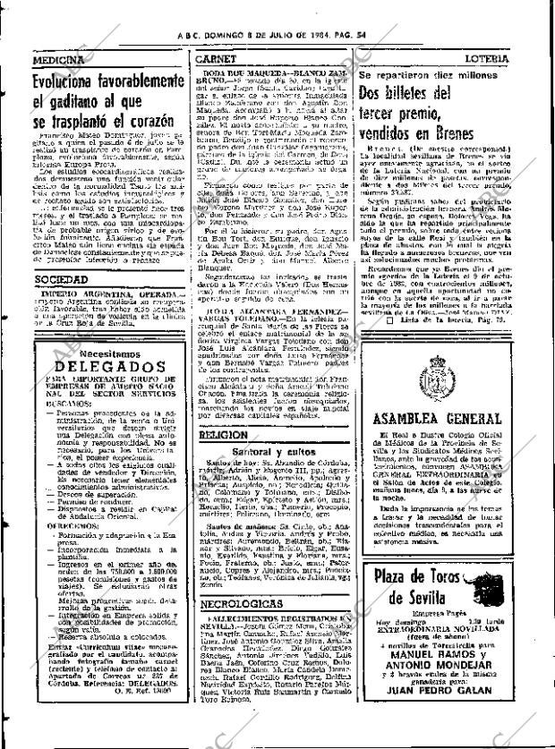 ABC SEVILLA 08-07-1984 página 54