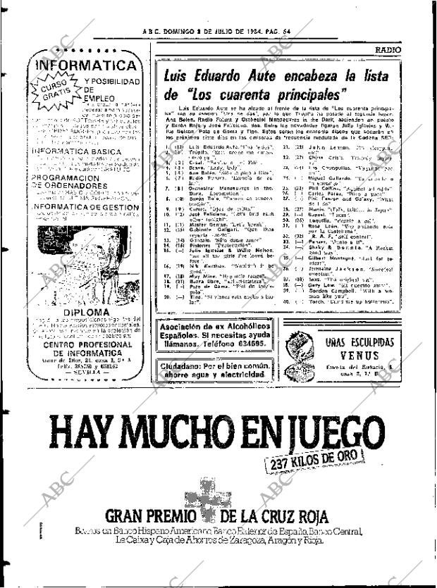 ABC SEVILLA 08-07-1984 página 64