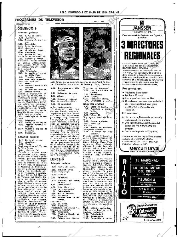 ABC SEVILLA 08-07-1984 página 65