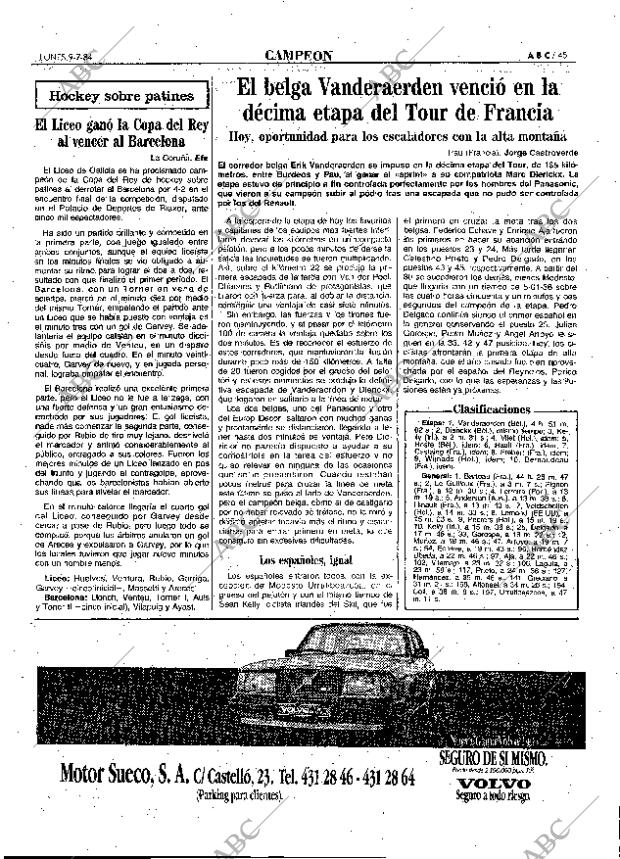 ABC MADRID 09-07-1984 página 45