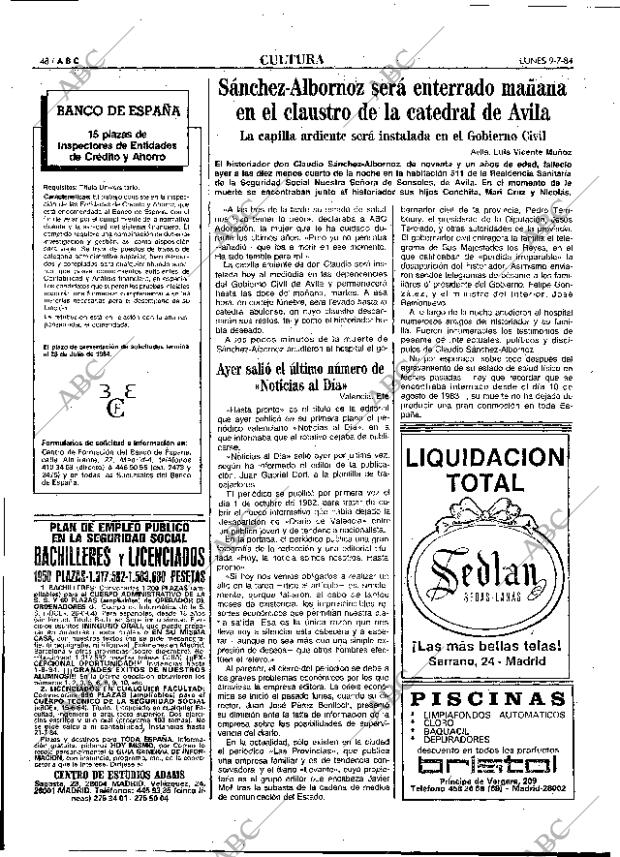 ABC MADRID 09-07-1984 página 48