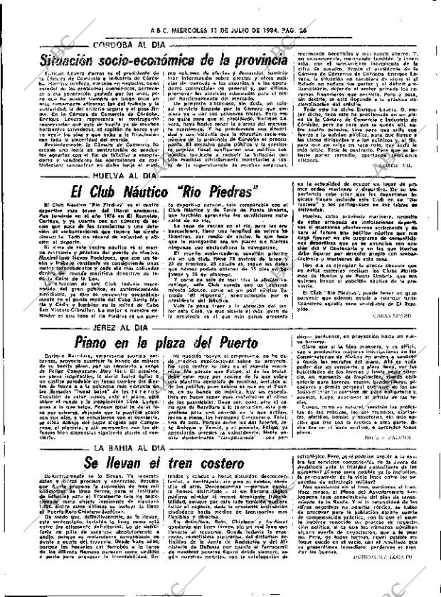 ABC SEVILLA 11-07-1984 página 26