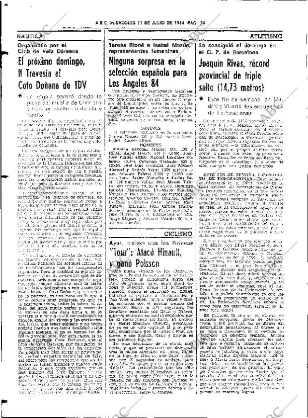 ABC SEVILLA 11-07-1984 página 56