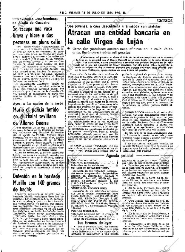 ABC SEVILLA 13-07-1984 página 38