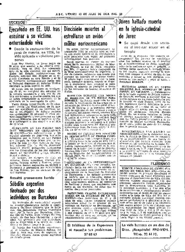 ABC SEVILLA 13-07-1984 página 50