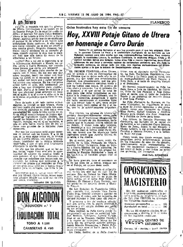 ABC SEVILLA 13-07-1984 página 57