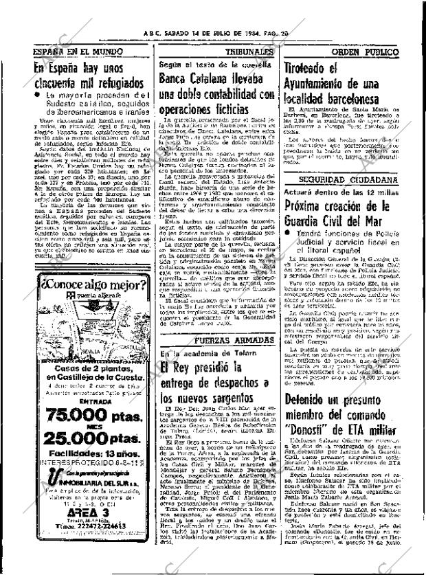 ABC SEVILLA 14-07-1984 página 20