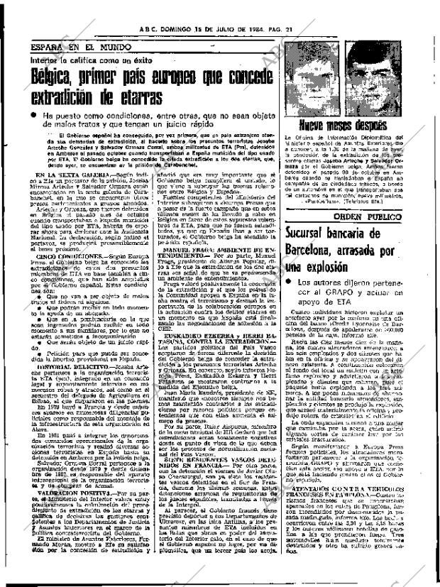 ABC SEVILLA 15-07-1984 página 21