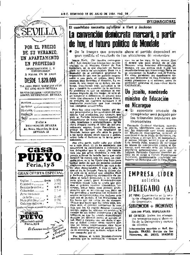 ABC SEVILLA 15-07-1984 página 24