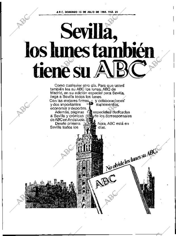 ABC SEVILLA 15-07-1984 página 25