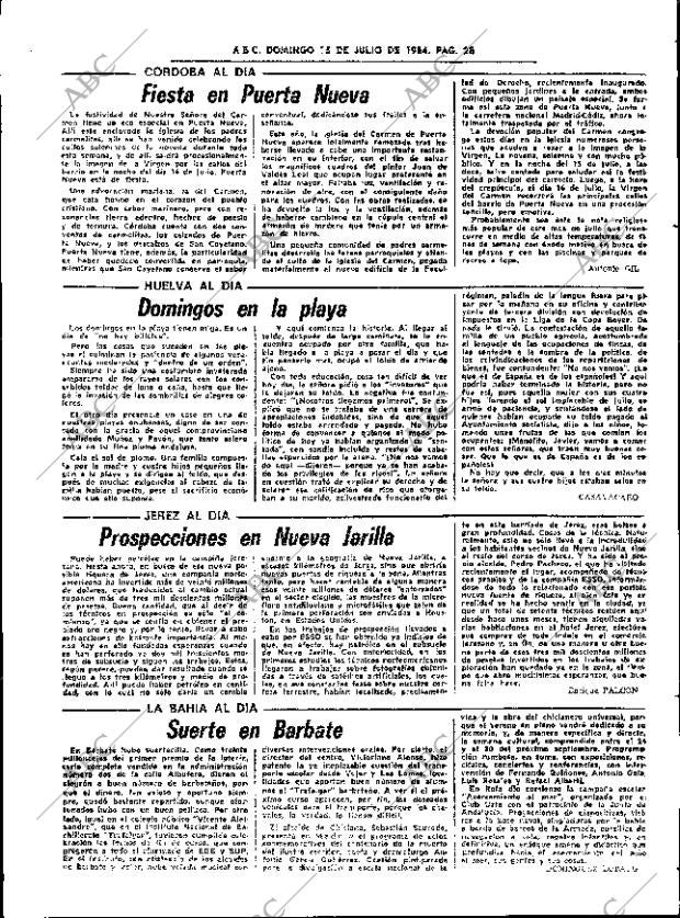 ABC SEVILLA 15-07-1984 página 28