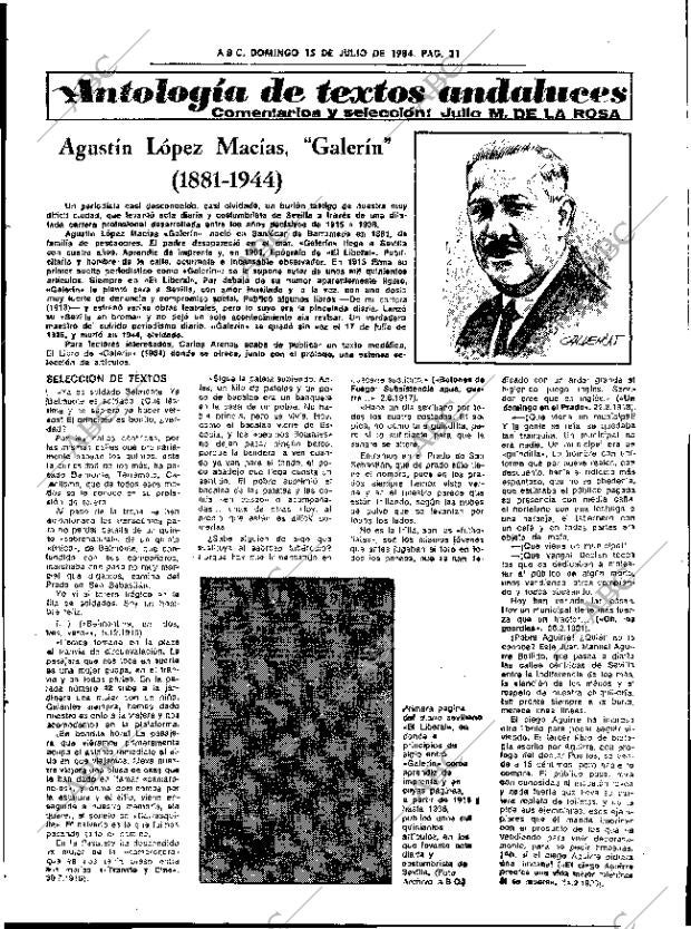 ABC SEVILLA 15-07-1984 página 31