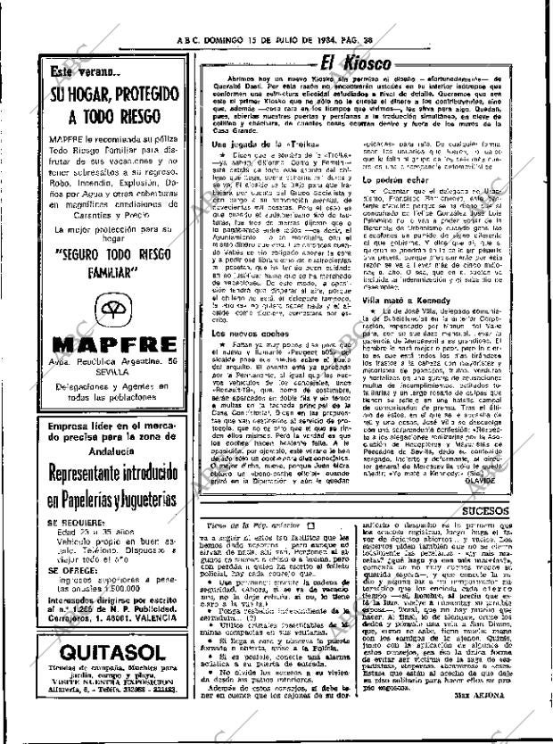 ABC SEVILLA 15-07-1984 página 38