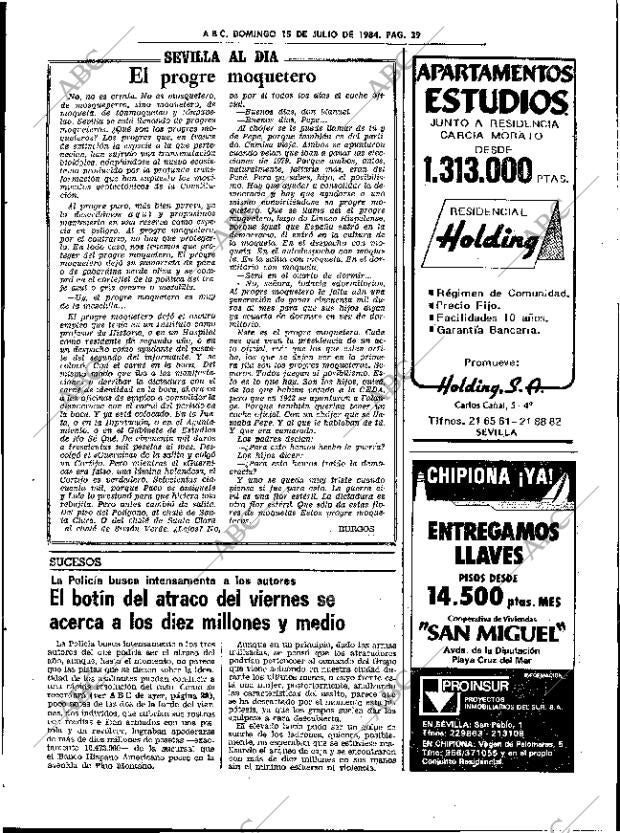 ABC SEVILLA 15-07-1984 página 39