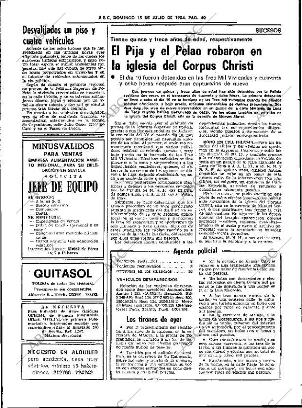 ABC SEVILLA 15-07-1984 página 40