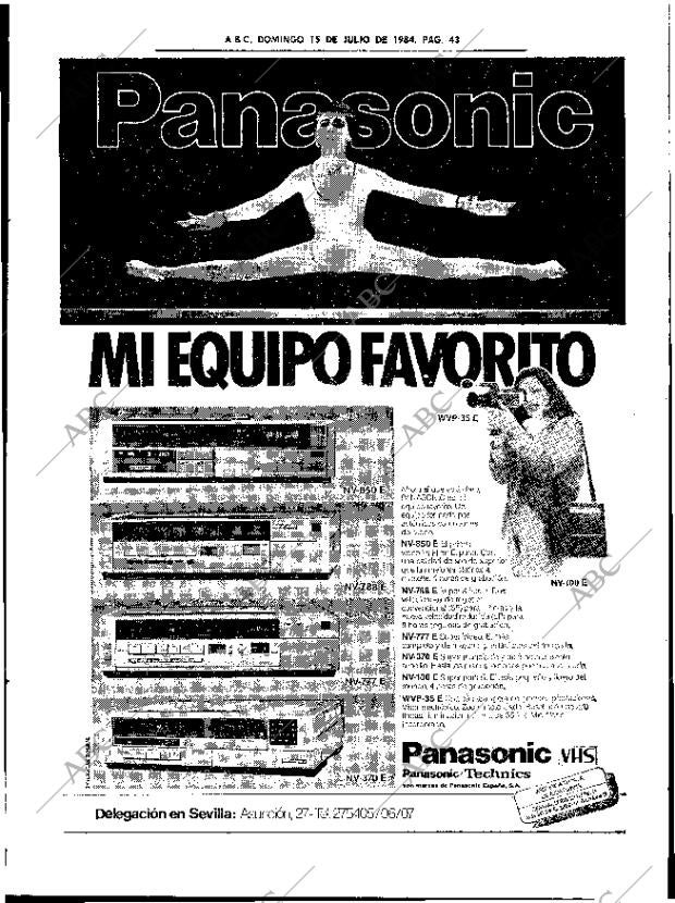 ABC SEVILLA 15-07-1984 página 43