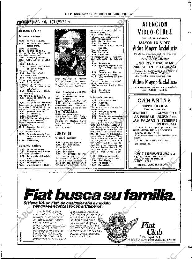 ABC SEVILLA 15-07-1984 página 57