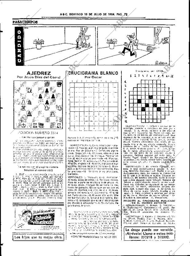 ABC SEVILLA 15-07-1984 página 72