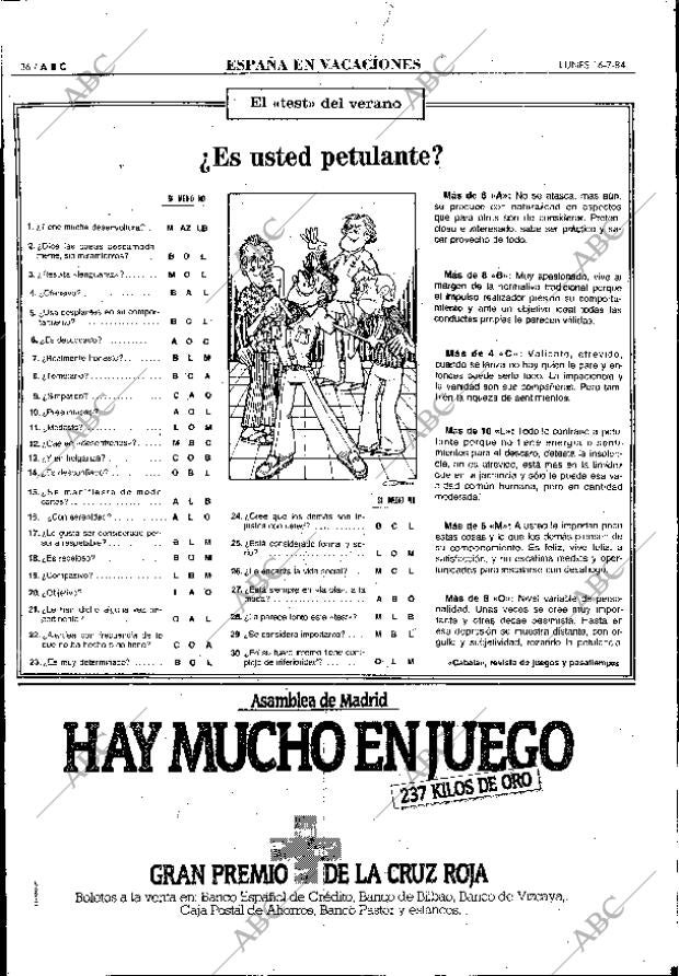 ABC MADRID 16-07-1984 página 36