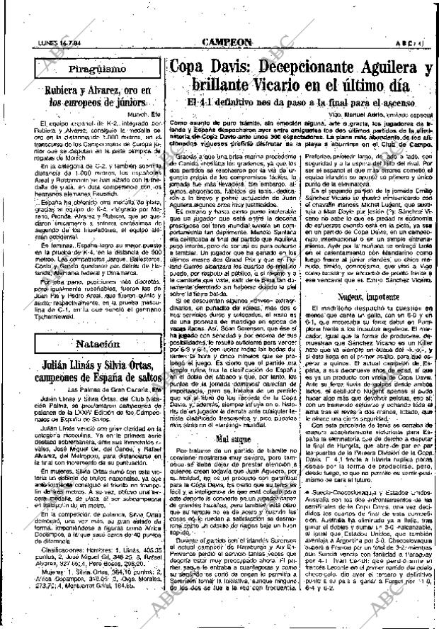 ABC MADRID 16-07-1984 página 41