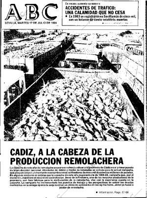 ABC SEVILLA 17-07-1984 página 1