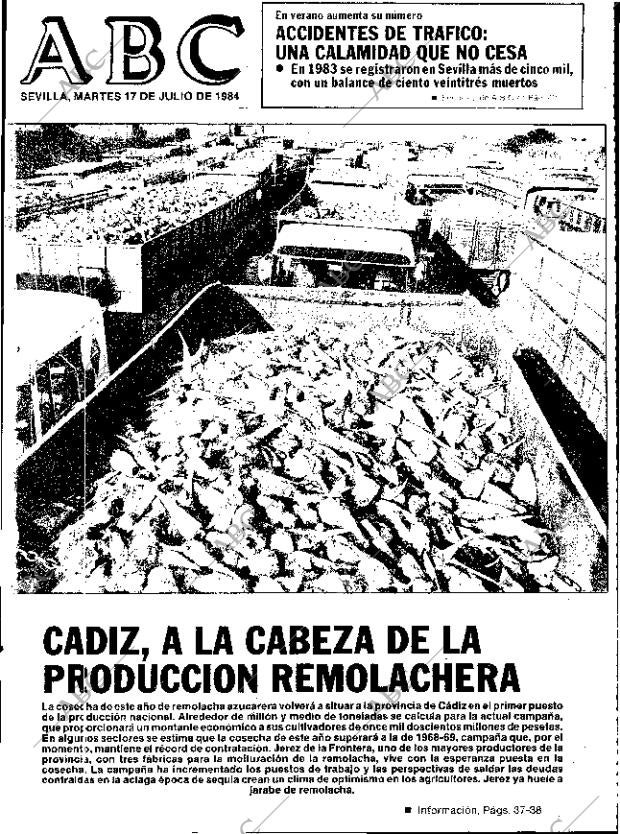 ABC SEVILLA 17-07-1984 página 1