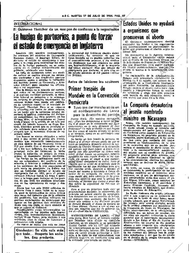 ABC SEVILLA 17-07-1984 página 27