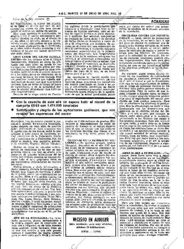 ABC SEVILLA 17-07-1984 página 38